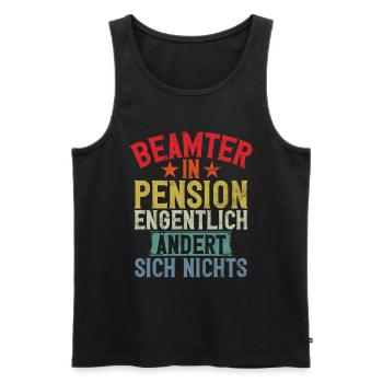 Légende de la retraite Drôle de pension Pension Retraité - Débardeur bio Premium Homme - noir - Devant - Michal (187cm)