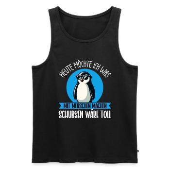 Today I want to do something with people Push - Men's Premium Organic Tank Top - black - Front - Michal (187cm)