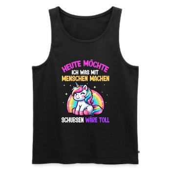 Today I want to do something with people Push - Men's Premium Organic Tank Top - black - Front - Michal (187cm)