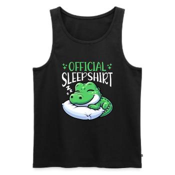 Official Sleeping House Alligator Lovers - Men's Premium Organic Tank Top - black - Front - AI Model Male 178 light (178cm)