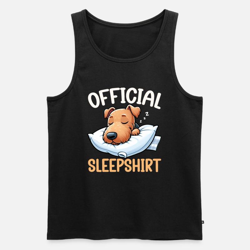 Official Airedale Terrier Sleeping House - Men's Premium Organic Tank Top - black