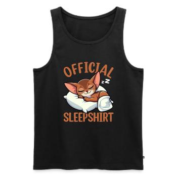 Officiel Sleeping House Abyssin Cats - Débardeur bio Premium Homme - noir - Devant - AI Model Male 178 light (178cm)
