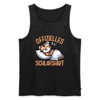 Official Tiger Tiger Lover Sleep Shirt - Men's Premium Organic Tank Top - black - Front - AI Model Male 178 light (178cm)