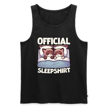 Chemise de nuit officielle Pyjama chat birman - Débardeur bio Premium Homme - noir - Devant - AI Model Male 178 light (178cm)