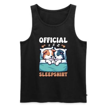 Official Sleeper Collie Lover Sleeps - Men's Premium Organic Tank Top - black - Front - AI Model Male 178 light (178cm)