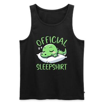 Official Sleeping House Crocodile Sleep Lovers - Men's Premium Organic Tank Top - black - Front - AI Model Male 178 light (178cm)