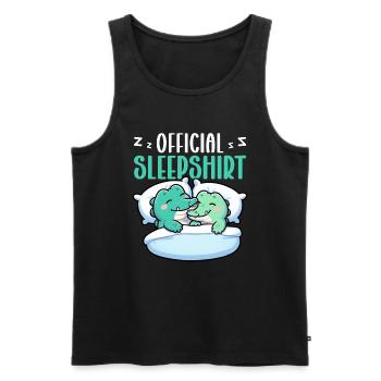 Official Sleeping House Crocodile Sleep Lovers - Men's Premium Organic Tank Top - black - Front - AI Model Male 178 light (178cm)