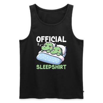 Official Sleeping House Crocodile Sleep Lovers - Men's Premium Organic Tank Top - black - Front - AI Model Male 178 light (178cm)
