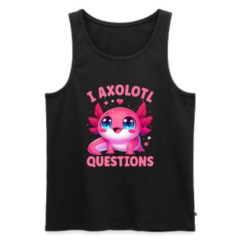 Axolotl Mignon Amphibien Amoureux des animaux Otaku - Débardeur bio Premium Homme - noir - Devant - Michal (187cm)