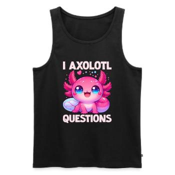Axolotl Mignon Amphibien Amoureux des animaux Otaku - Débardeur bio Premium Homme - noir - Devant - Michal (187cm)