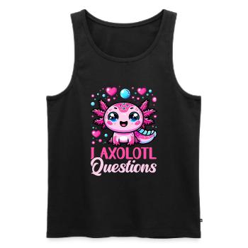 Axolotl Mignon Amphibien Amoureux des animaux Otaku - Débardeur bio Premium Homme - noir - Devant - Michal (187cm)