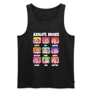 Axolotl Mignon Amphibien Amoureux des animaux Otaku - Débardeur bio Premium Homme - noir - Devant - Michal (187cm)