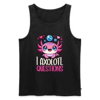 Axolotl Mignon Amphibien Amoureux des animaux Otaku - Débardeur bio Premium Homme - noir - Devant - Michal (187cm)