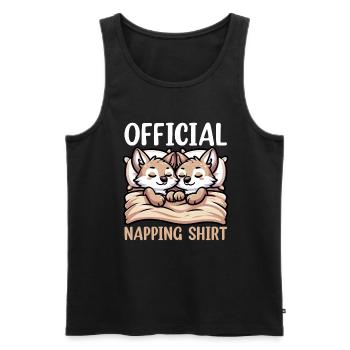 Officiel Sleeping House Coyote Lover Funny - Débardeur bio Premium Homme - noir - Devant - Michal (187cm)