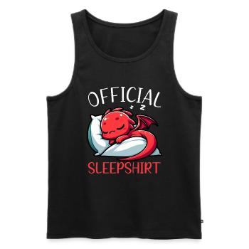 Official Sleeper Dragon Sweet Lazy - Men's Premium Organic Tank Top - black - Front - AI Model Male 178 light (178cm)
