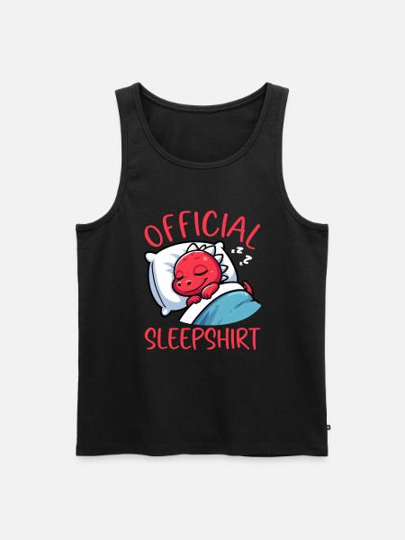 Official Sleeper Dragon Sweet Lazy - Men's Premium Organic Tank Top - black