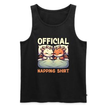 Official Sleeper Dragon Sweet Lazy - Men's Premium Organic Tank Top - black - Front - AI Model Male 178 light (178cm)