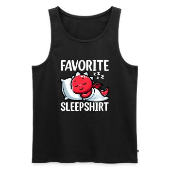 Official Sleeper Dragon Sweet Lazy - Men's Premium Organic Tank Top - black - Front - AI Model Male 178 light (178cm)