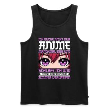 Anime Manga Otaku Japan Kawaii Waifu Anime Cosplay - Men's Premium Organic Tank Top - black - Front - AI Model Male 178 light (178cm)