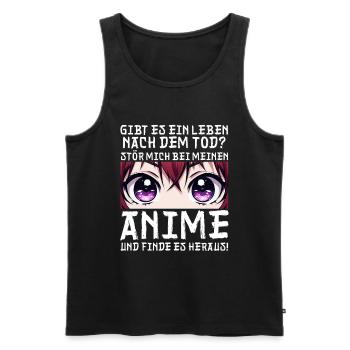 Anime Manga Otaku Japan Kawaii Waifu Anime Cosplay - Men's Premium Organic Tank Top - black - Front - AI Model Male 178 light (178cm)