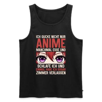 Anime Manga Otaku Japan Kawaii Waifu Anime Cosplay - Men's Premium Organic Tank Top - black - Front - AI Model Male 178 light (178cm)