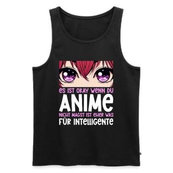 Anime Manga Otaku Japan Waifu Anime Girl Cosplay - Men's Premium Organic Tank Top - black - Front - AI Model Male 178 light (178cm)