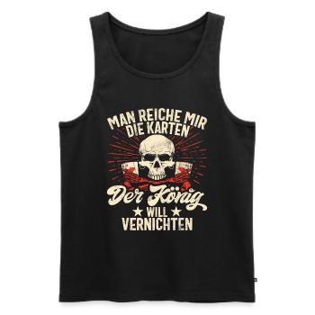 Schafkopf Kartenspiel Schafkopfer Österreich - Männer Premium Bio Tank Top - Schwarz - Vorne - Michal (187cm)