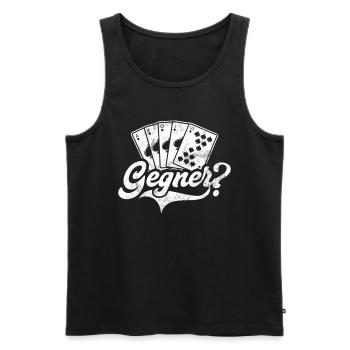 Schafkopf Kartenspiel Schafkopfer Österreich - Männer Premium Bio Tank Top - Schwarz - Vorne - Michal (187cm)