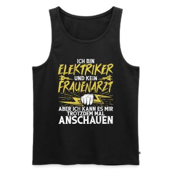 Electronics Technician Electrics Profession Volt Electrical Engineering - Men's Premium Organic Tank Top - black - Front - Michal (187cm)