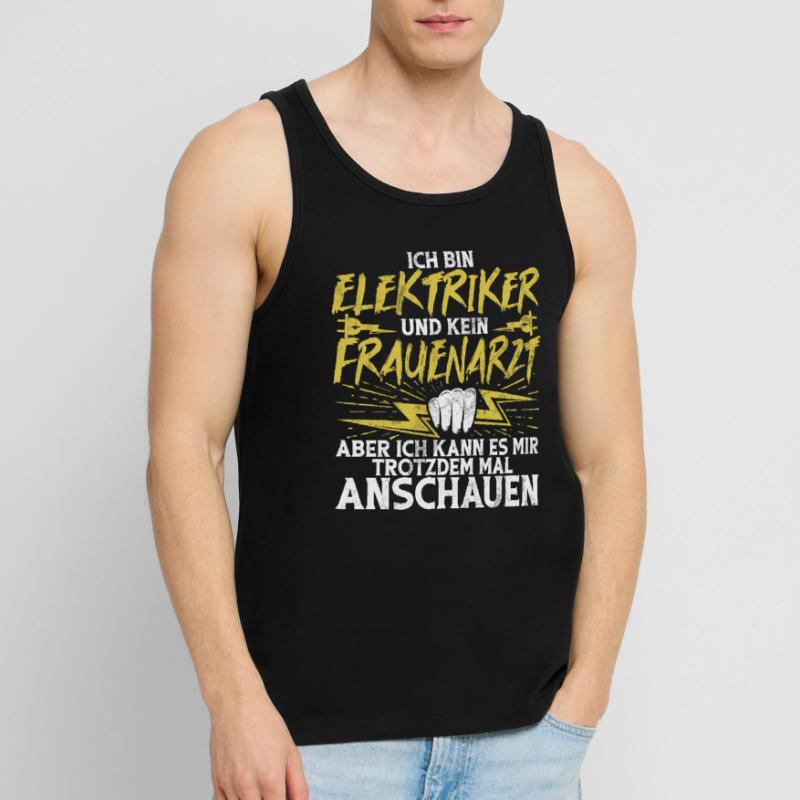Electronics Technician Electrics Profession Volt Electrical Engineering Men's Premium Organic Tank Top