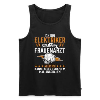 Elektroniker Elektrik Beruf Volt Elektrotechnik - Männer Premium Bio Tank Top - Schwarz - Vorne - AI Model Male 178 light (178cm)