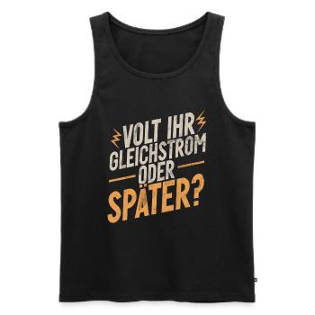 Elektroniker Elektrik Beruf Volt Elektrotechnik - Männer Premium Bio Tank Top - Schwarz - Vorne - AI Model Male 178 light (178cm)