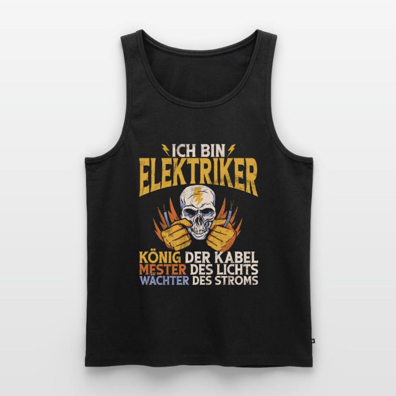 Electronics Technician Electrics Profession Volt Electrical Engineering Men's Premium Organic Tank Top
