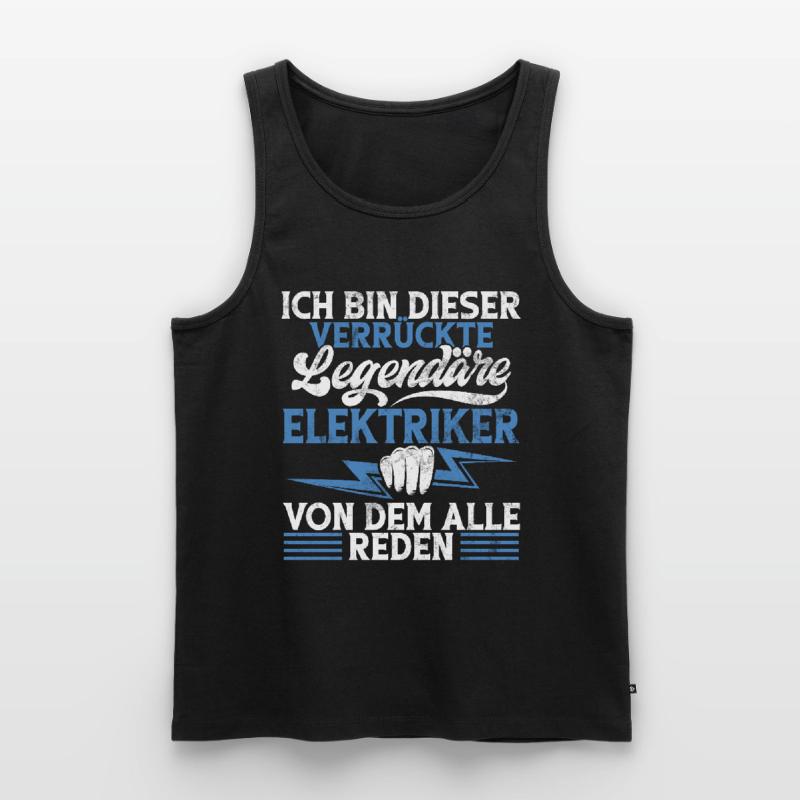 Electronics Technician Electrics Profession Volt Electrical Engineering Men's Premium Organic Tank Top