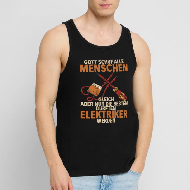 Electronics Technician Electrics Profession Volt Electrical Engineering Men's Premium Organic Tank Top