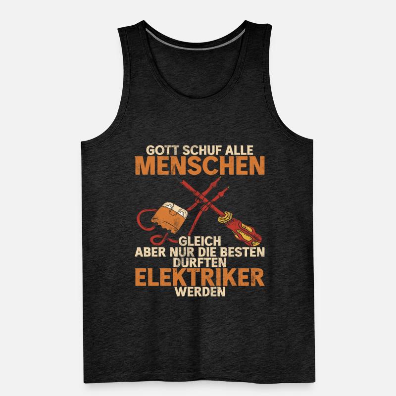 Electronics Technician Electrics Profession Volt Electrical Engineering Men's Premium Organic Tank Top