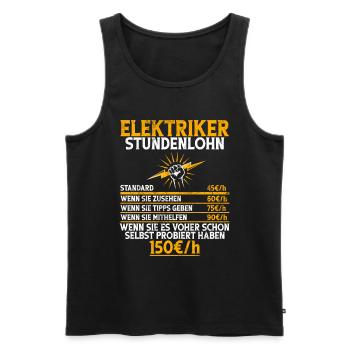 Elektroniker Elektrik Beruf Volt Elektrotechnik - Männer Premium Bio Tank Top - Schwarz - Vorne - AI Model Male 178 light (178cm)