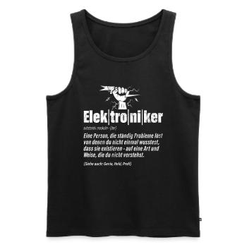 Elektroniker Elektrik Beruf Volt Elektrotechnik - Männer Premium Bio Tank Top - Schwarz - Vorne - AI Model Male 178 light (178cm)