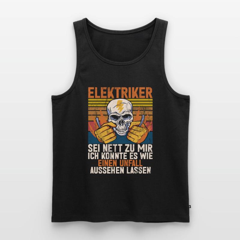 Electronics Technician Electrics Profession Volt Electrical Engineering Men's Premium Organic Tank Top
