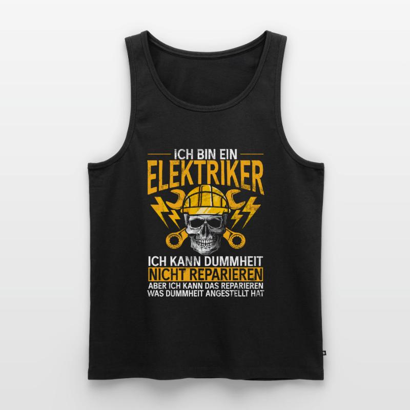 Electronics Technician Electrics Profession Volt Electrical Engineering Men's Premium Organic Tank Top