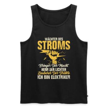 Elektroniker Elektrik Beruf Volt Elektrotechnik - Männer Premium Bio Tank Top - Schwarz - Vorne - AI Model Male 178 light (178cm)