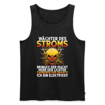 Electronics Technician Electrics Profession Volt Electrical Engineering - Men's Premium Organic Tank Top - black - Front - Michal (187cm)