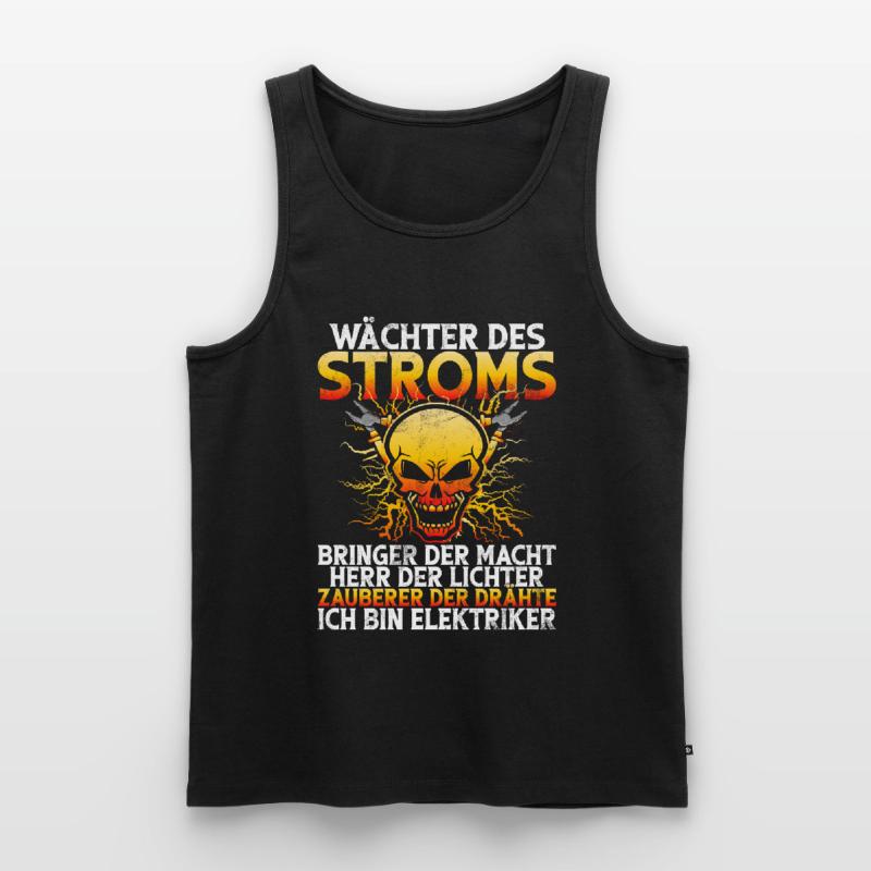 Electronics Technician Electrics Profession Volt Electrical Engineering Men's Premium Organic Tank Top