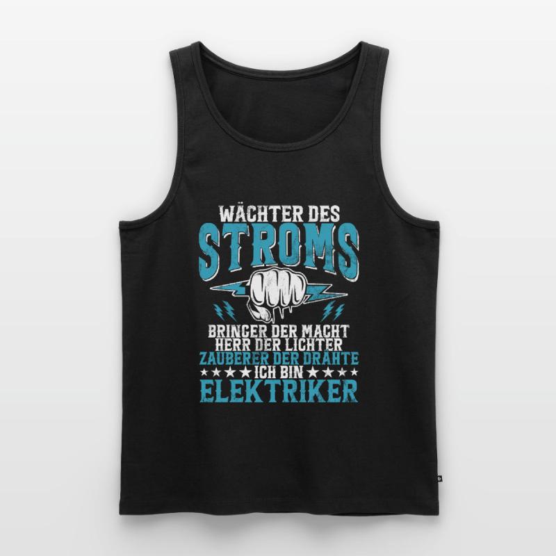 Electronics Technician Electrics Profession Volt Electrical Engineering Men's Premium Organic Tank Top