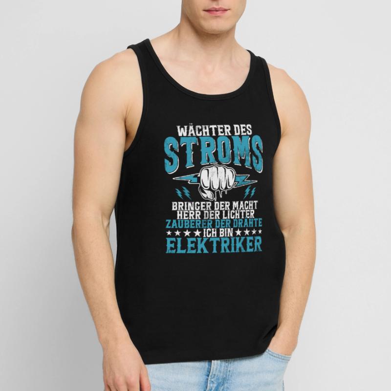 Electronics Technician Electrics Profession Volt Electrical Engineering Men's Premium Organic Tank Top