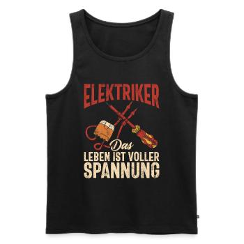 Elektroniker Elektrik Beruf Volt Elektrotechnik - Männer Premium Bio Tank Top - Schwarz - Vorne - AI Model Male 178 light (178cm)