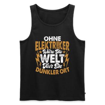 Elektroniker Elektrik Beruf Volt Elektrotechnik - Männer Premium Bio Tank Top - Schwarz - Vorne - AI Model Male 178 light (178cm)