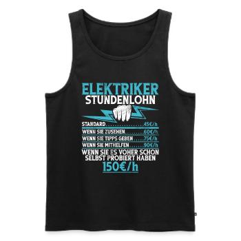 Electronics Technician Electrics Profession Volt Electrical Engineering - Men's Premium Organic Tank Top - black - Front - Michal (187cm)