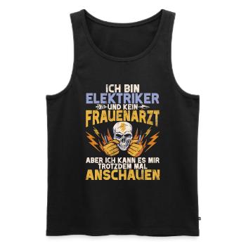 Elektroniker Elektrik Beruf Volt Elektrotechnik - Männer Premium Bio Tank Top - Schwarz - Vorne - AI Model Male 178 light (178cm)