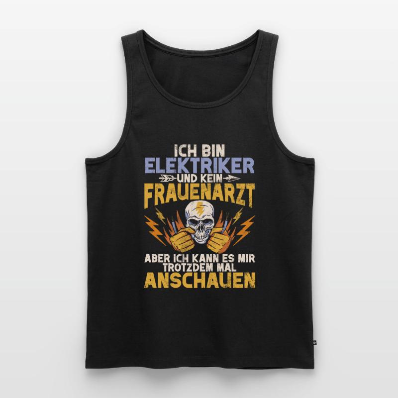 Electronics Technician Electrics Profession Volt Electrical Engineering Men's Premium Organic Tank Top
